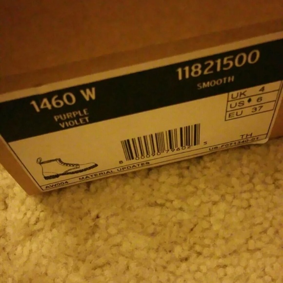 dr.marten boots 1460w purple uk4 us6 - Picture 2 of 3
